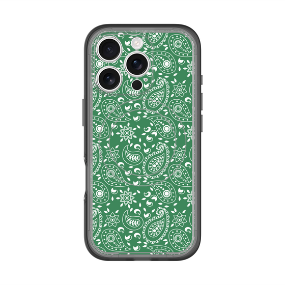 スリムプロテクションプレミアムケース with MagSafe［ ペイズリー - Green ］