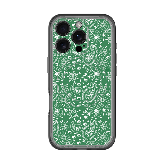スリムプロテクションプレミアムケース with MagSafe［ ペイズリー - Green ］