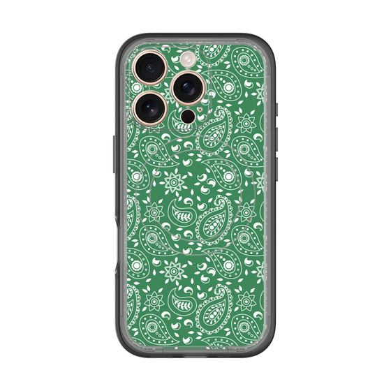 スリムプロテクションプレミアムケース with MagSafe［ ペイズリー - Green ］