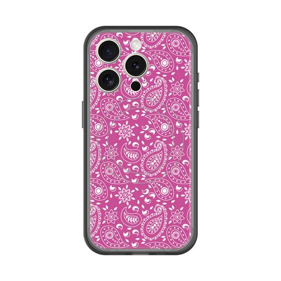 スリムプロテクションプレミアムケース with MagSafe［ ペイズリー - Pink ］