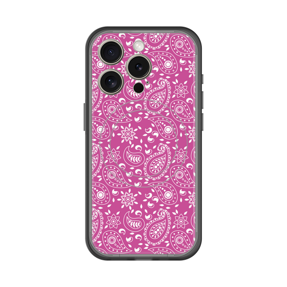 スリムプロテクションプレミアムケース with MagSafe［ ペイズリー - Pink ］