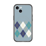 スリムプロテクションプレミアムケース with MagSafe［ Nordic Argyle - Blue ］