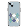 スリムプロテクションプレミアムケース with MagSafe［ Nordic Argyle - Blue ］