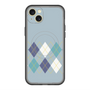 スリムプロテクションプレミアムケース with MagSafe［ Nordic Argyle - Blue ］