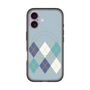 スリムプロテクションプレミアムケース with MagSafe［ Nordic Argyle - Blue ］