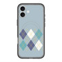 スリムプロテクションプレミアムケース with MagSafe［ Nordic Argyle - Blue ］