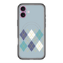スリムプロテクションプレミアムケース with MagSafe［ Nordic Argyle - Blue ］