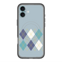 スリムプロテクションプレミアムケース with MagSafe［ Nordic Argyle - Blue ］