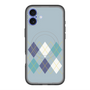スリムプロテクションプレミアムケース with MagSafe［ Nordic Argyle - Blue ］