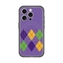スリムプロテクションプレミアムケース with MagSafe［ Nordic Argyle - Purple ］