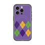 スリムプロテクションプレミアムケース with MagSafe［ Nordic Argyle - Purple ］