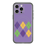 スリムプロテクションプレミアムケース with MagSafe［ Nordic Argyle - Purple ］