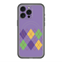 スリムプロテクションプレミアムケース with MagSafe［ Nordic Argyle - Purple ］