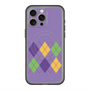 スリムプロテクションプレミアムケース with MagSafe［ Nordic Argyle - Purple ］