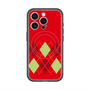 スリムプロテクションプレミアムケース with MagSafe［ Nordic Argyle - Red ］