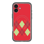 スリムプロテクションプレミアムケース with MagSafe［ Nordic Argyle - Red ］