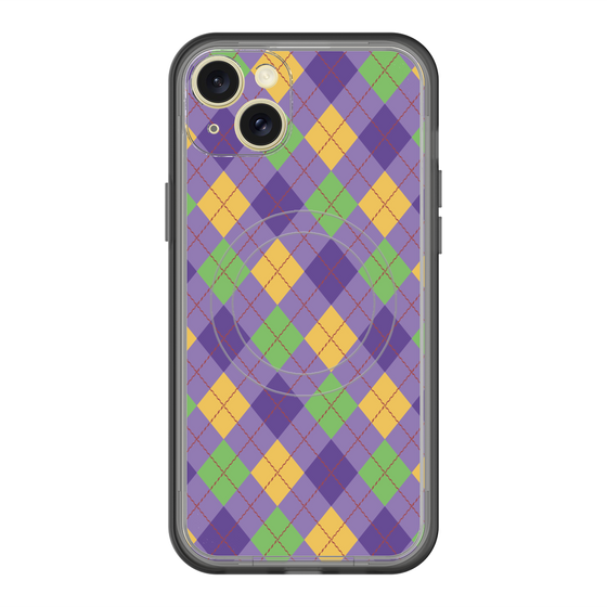 スリムプロテクションプレミアムケース with MagSafe［ Argyle - Purple ］