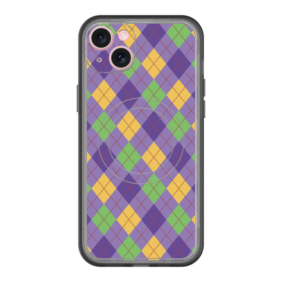 スリムプロテクションプレミアムケース with MagSafe［ Argyle - Purple ］