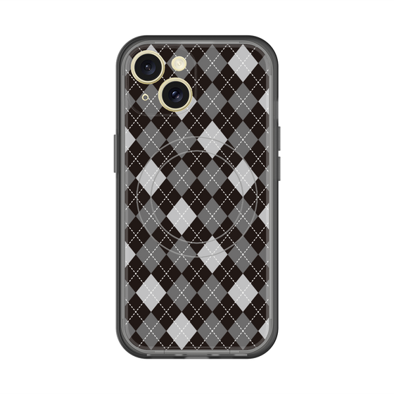 スリムプロテクションプレミアムケース with MagSafe［ Argyle - Black ］