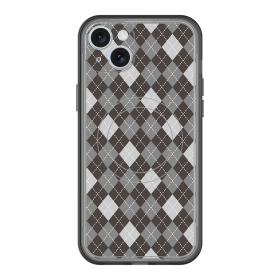 スリムプロテクションプレミアムケース with MagSafe［ Argyle - Black ］