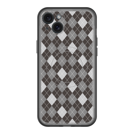 スリムプロテクションプレミアムケース with MagSafe［ Argyle - Black ］