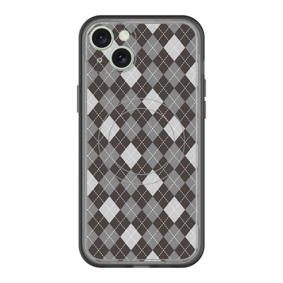 スリムプロテクションプレミアムケース with MagSafe［ Argyle - Black ］