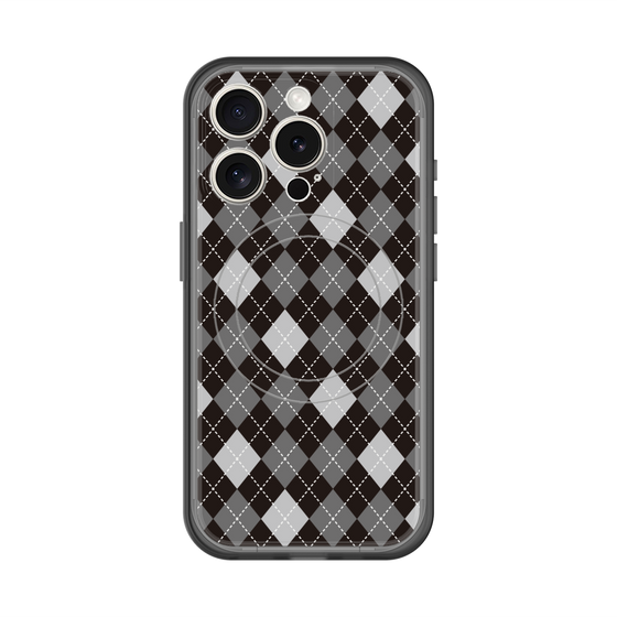 スリムプロテクションプレミアムケース with MagSafe［ Argyle - Black ］