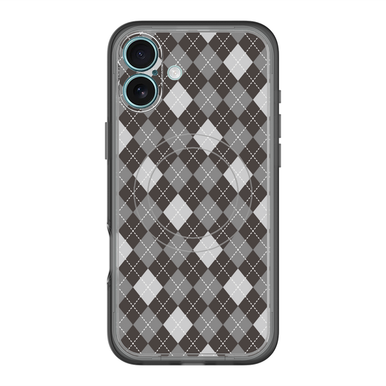 スリムプロテクションプレミアムケース with MagSafe［ Argyle - Black ］