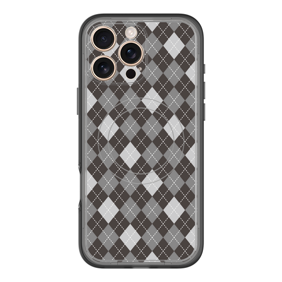スリムプロテクションプレミアムケース with MagSafe［ Argyle - Black ］