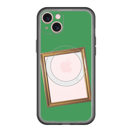 スリムプロテクションプレミアムケース with MagSafe［ Photo Frame - Green ］