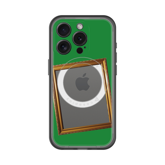 スリムプロテクションプレミアムケース with MagSafe［ Photo Frame - Green ］