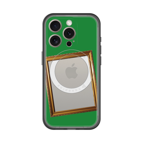 スリムプロテクションプレミアムケース with MagSafe［ Photo Frame - Green ］
