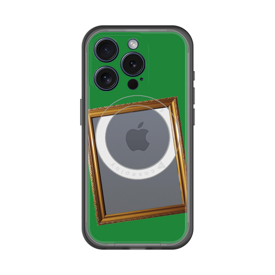 スリムプロテクションプレミアムケース with MagSafe［ Photo Frame - Green ］