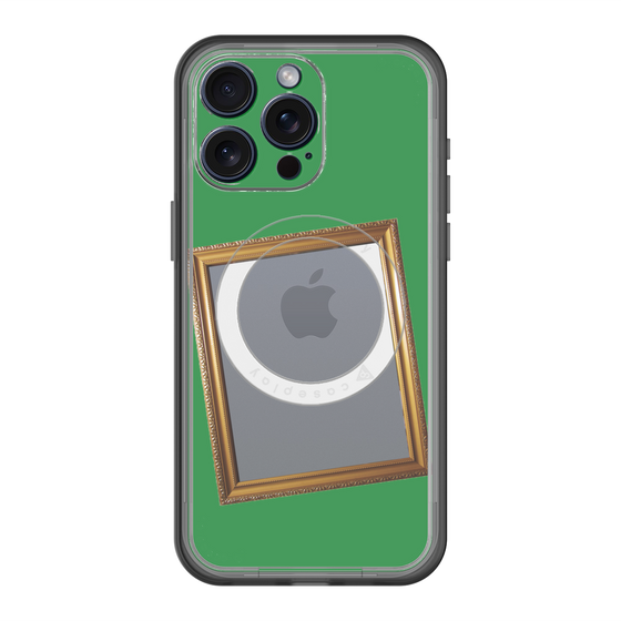 スリムプロテクションプレミアムケース with MagSafe［ Photo Frame - Green ］