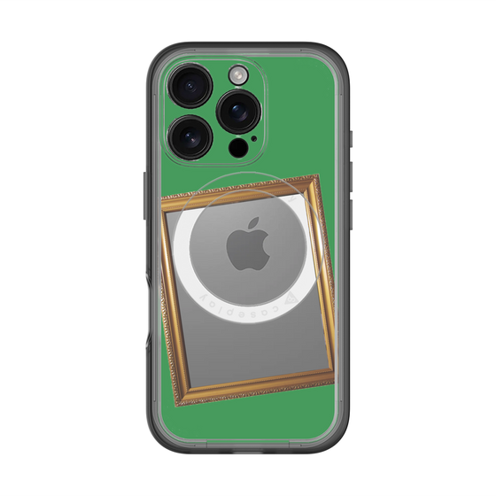 スリムプロテクションプレミアムケース with MagSafe［ Photo Frame - Green ］