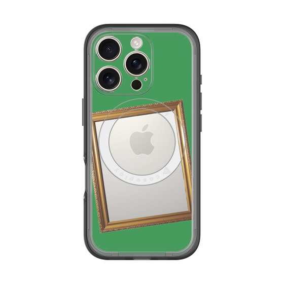 スリムプロテクションプレミアムケース with MagSafe［ Photo Frame - Green ］