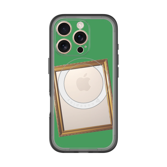 スリムプロテクションプレミアムケース with MagSafe［ Photo Frame - Green ］