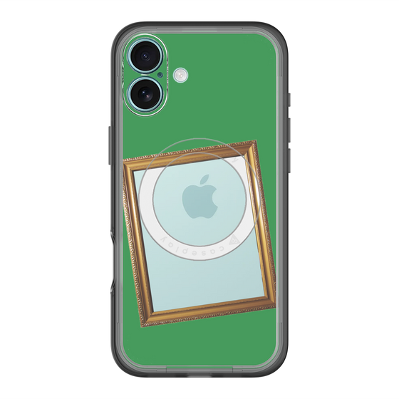 スリムプロテクションプレミアムケース with MagSafe［ Photo Frame - Green ］