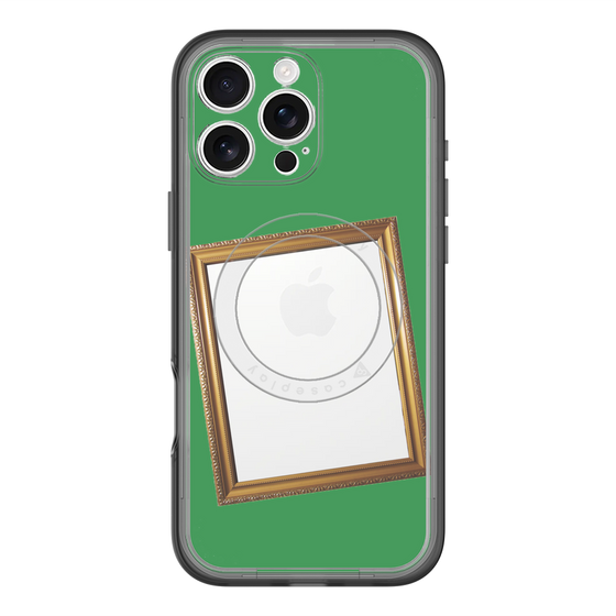 スリムプロテクションプレミアムケース with MagSafe［ Photo Frame - Green ］