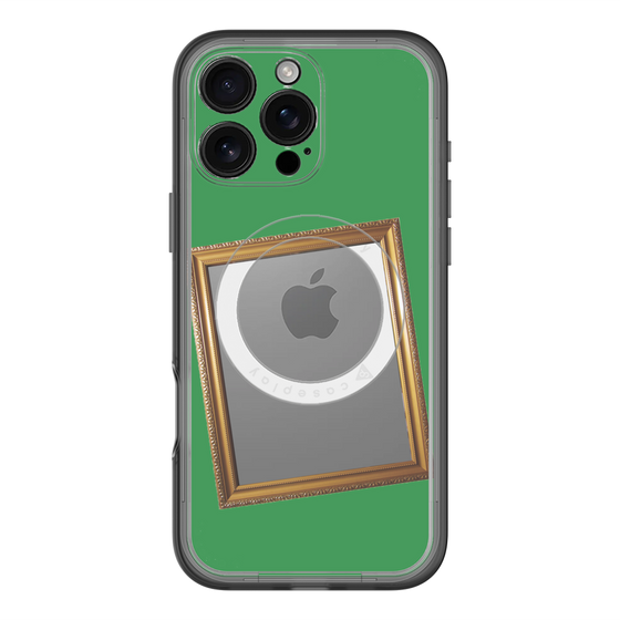 スリムプロテクションプレミアムケース with MagSafe［ Photo Frame - Green ］