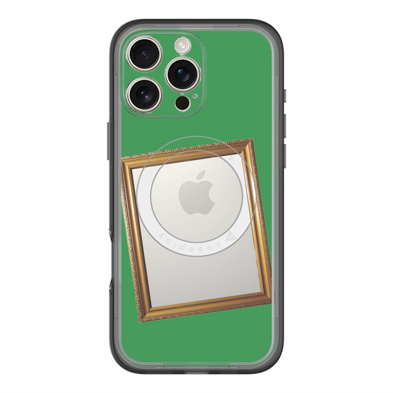 スリムプロテクションプレミアムケース with MagSafe［ Photo Frame - Green ］
