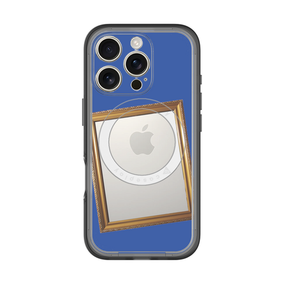 スリムプロテクションプレミアムケース with MagSafe［ Photo Frame - Blue ］
