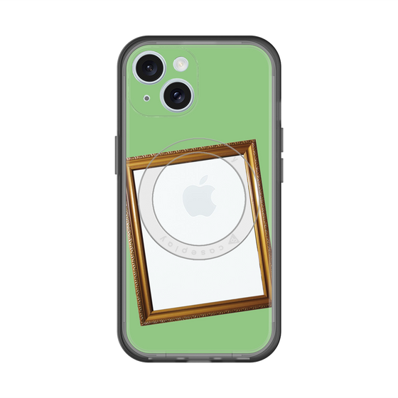 スリムプロテクションプレミアムケース with MagSafe［ Photo Frame - Light Green ］