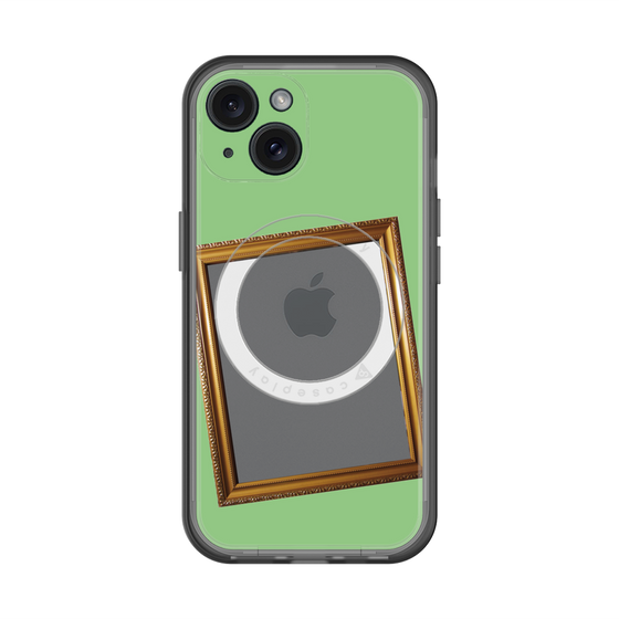 スリムプロテクションプレミアムケース with MagSafe［ Photo Frame - Light Green ］