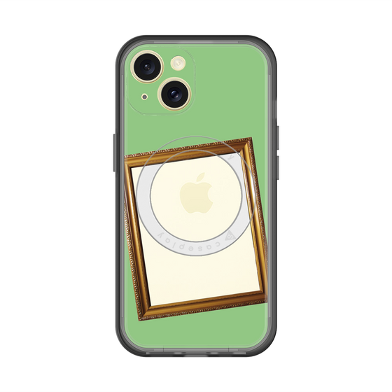 スリムプロテクションプレミアムケース with MagSafe［ Photo Frame - Light Green ］