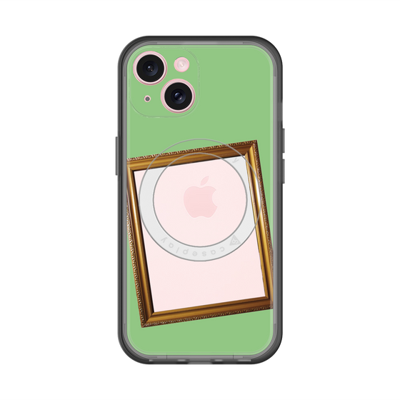 スリムプロテクションプレミアムケース with MagSafe［ Photo Frame - Light Green ］