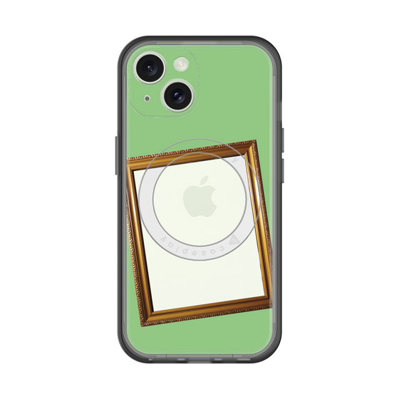 スリムプロテクションプレミアムケース with MagSafe［ Photo Frame - Light Green ］