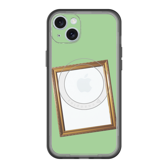スリムプロテクションプレミアムケース with MagSafe［ Photo Frame - Light Green ］
