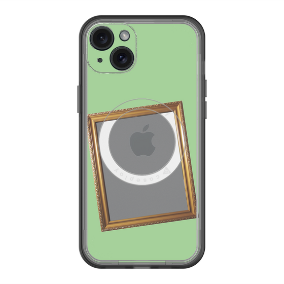 スリムプロテクションプレミアムケース with MagSafe［ Photo Frame - Light Green ］