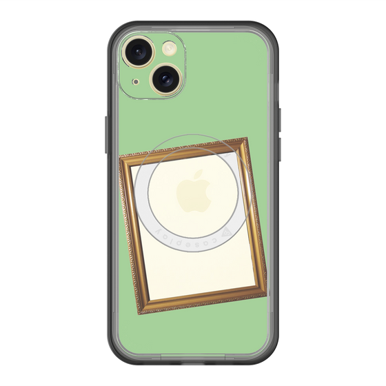 スリムプロテクションプレミアムケース with MagSafe［ Photo Frame - Light Green ］